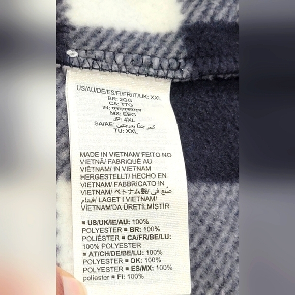 BUNDLE/LOT XXL Comfy Buffalo Check Fleece Zip-Up Vest w/Zip-Up Pockets EUC - Picture 10 of 13